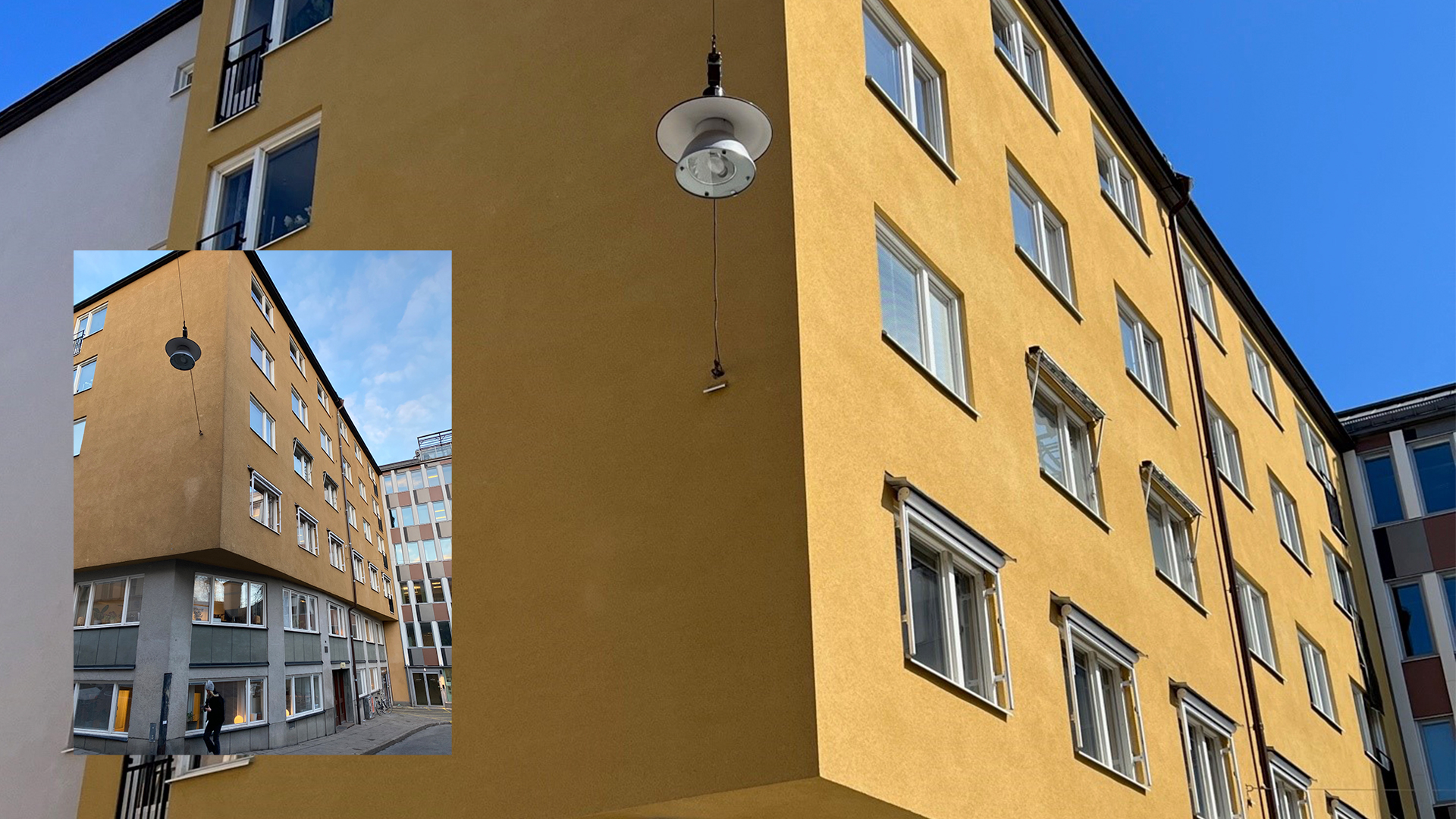 Einar Mattsson har återställt fasadfärgen i kvarteret Pelarbacken.jpg